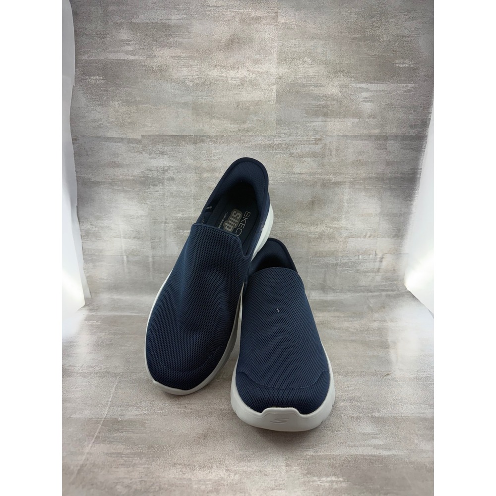 Skechers Men Slip-ins GO WALK 6 Navy Blue Mesh Sneakers 216491 Size 10